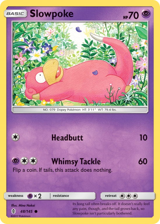 Slowpoke 48/145 Sun & Moon Guardians Rising