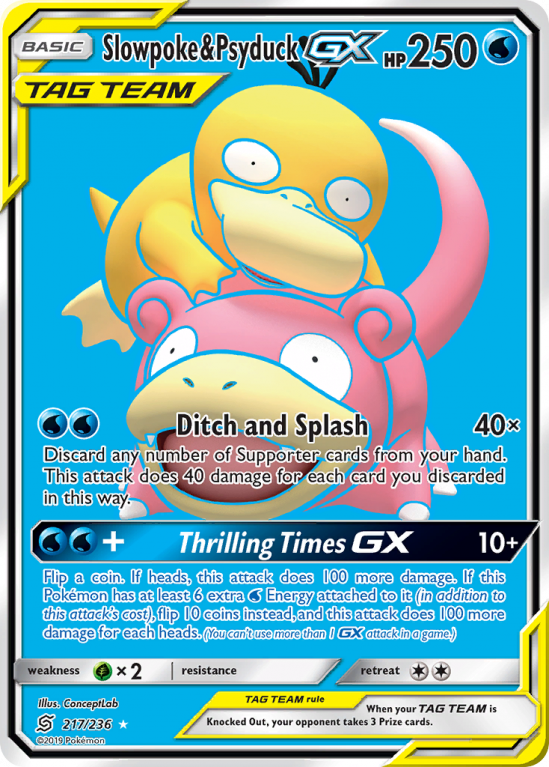 Slowpoke & Psyduck-GX 217/236 Sun & Moon Unified Minds