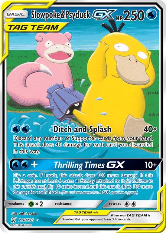 Slowpoke & Psyduck-GX 218/236 Sun & Moon Unified Minds