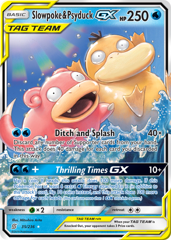 Slowpoke & Psyduck-GX 35/236 Sun & Moon Unified Minds