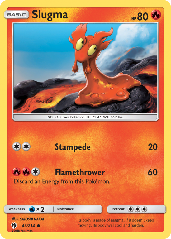 Slugma 43/214 Sun & Moon Lost Thunder