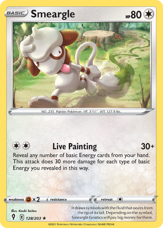 Smeargle 128/203 Sword & Shield Evolving Skies