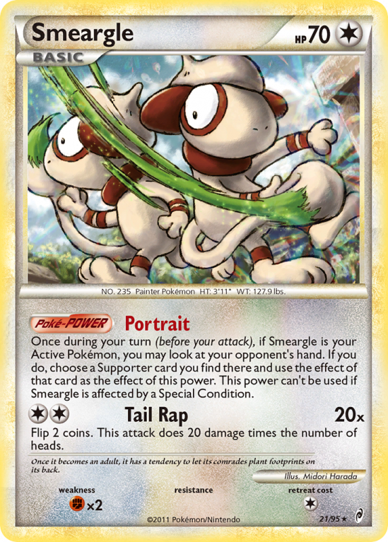 Smeargle 21/106 HeartGold & SoulSilver Call of Legends