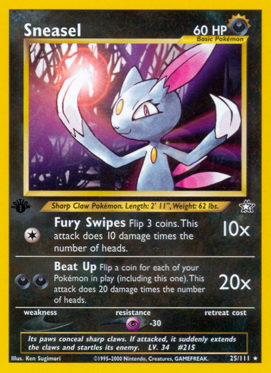 Sneasel 25/111 Neo Neo Genesis