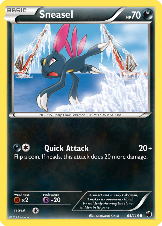 Sneasel 65/116 Black & White Plasma Freeze