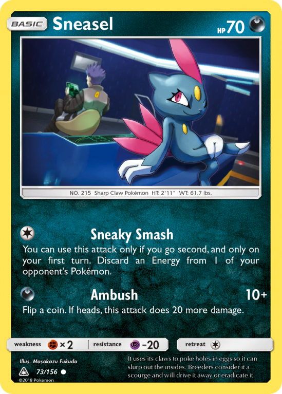 Sneasel 73/156 Sun & Moon Ultra Prism