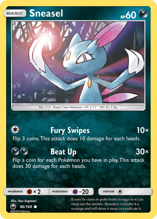 Sneasel 86/168 Sun & Moon Celestial Storm