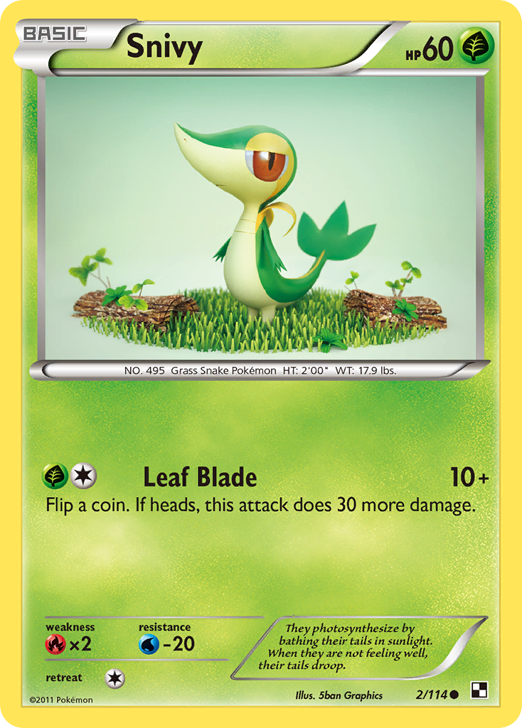 Snivy 2/114 Black & White Black & White