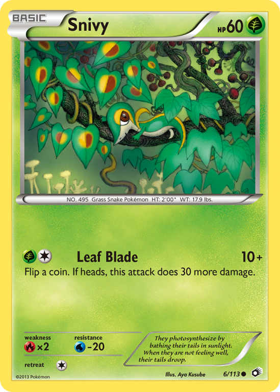 Snivy 6/113 Black & White Legendary Treasures