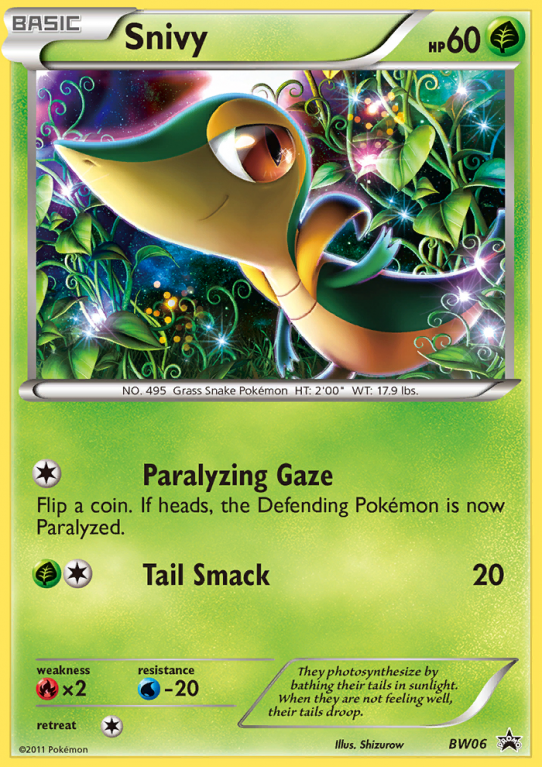 Snivy BW06/101 Black & White BW Black Star Promos