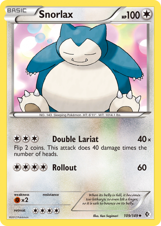 Snorlax 109/149 Black & White Boundaries Crossed