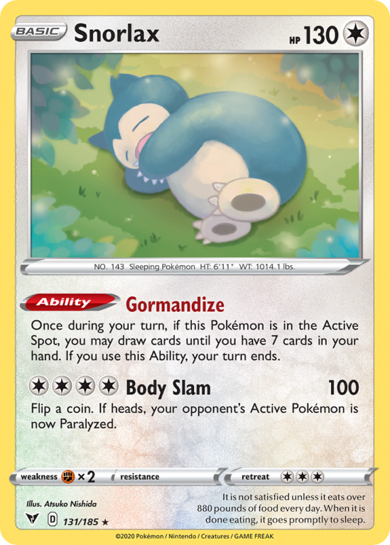 Snorlax 131/185 Sword & Shield Vivid Voltage