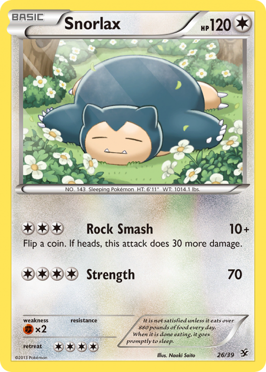 Snorlax 26/39 XY Kalos Starter Set