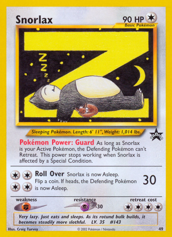 Snorlax 49/53 Base Wizards Black Star Promos