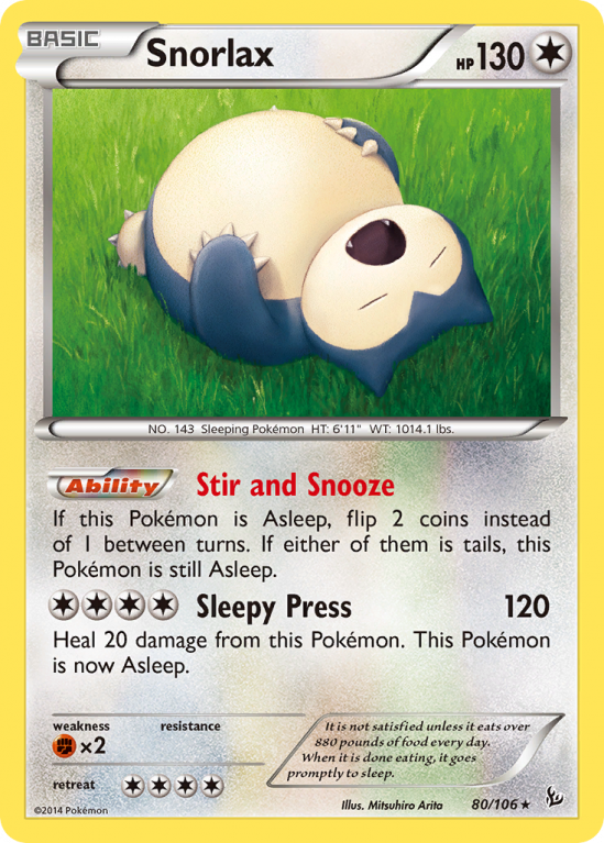 Snorlax 80/106 XY Flashfire