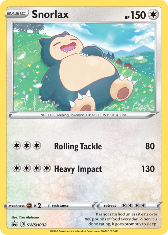Snorlax SWSH032/103 Sword & Shield SWSH Black Star Promos