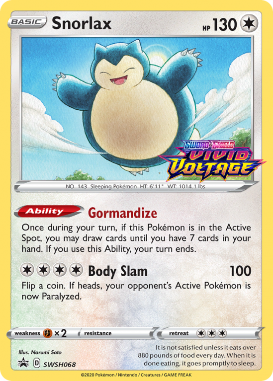 Snorlax SWSH068/103 Sword & Shield SWSH Black Star Promos
