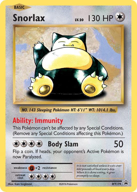 Snorlax XY179/183 XY XY Black Star Promos