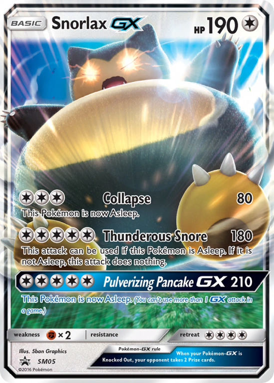 Snorlax-GX SM05/156 Sun & Moon SM Black Star Promos
