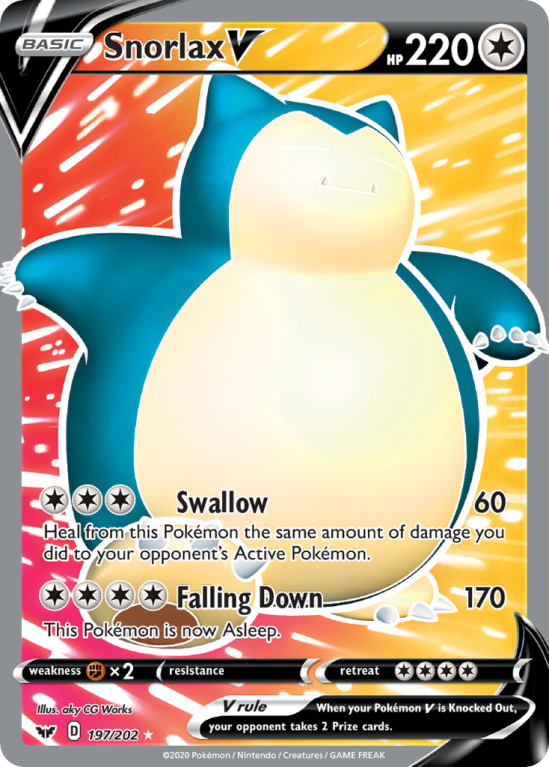 Snorlax V 197/202 Sword & Shield Sword & Shield