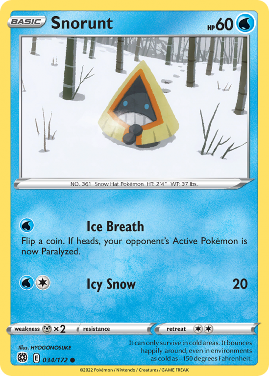 Snorunt 34/172 Sword & Shield Brilliant Stars