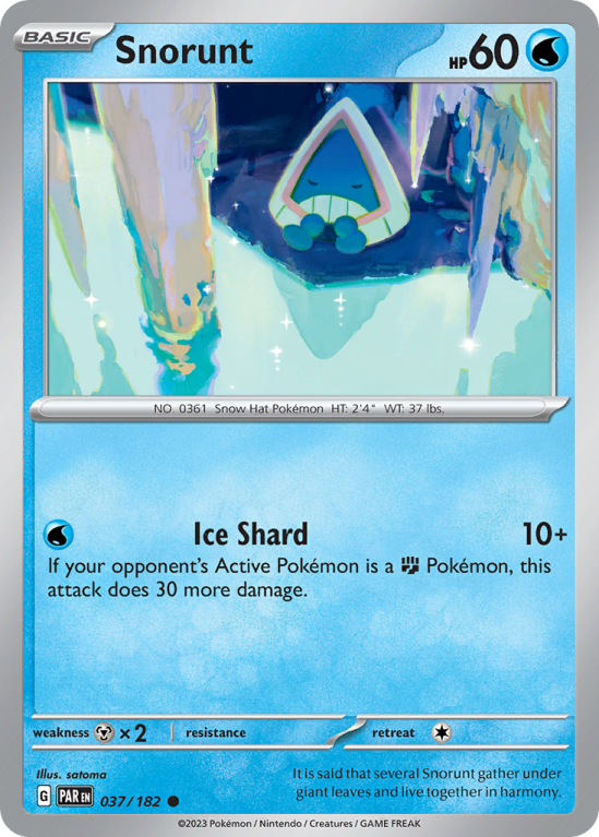 Snorunt 37/182 Scarlet & Violet Paradox Rift