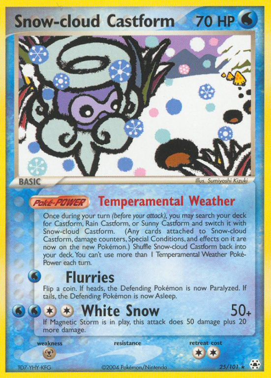 Snow-cloud Castform 25/101 EX Hidden Legends
