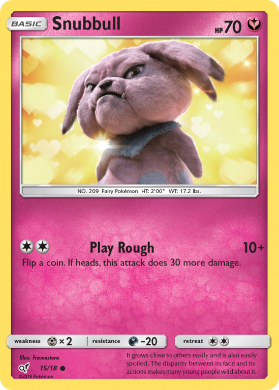 Snubbull 15/18 Sun & Moon Detective Pikachu