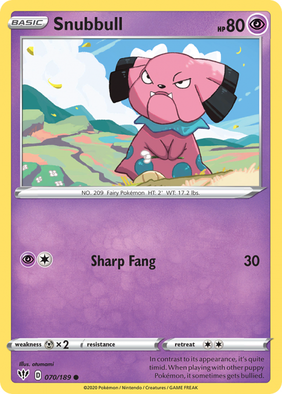 Snubbull 70/189 Sword & Shield Darkness Ablaze