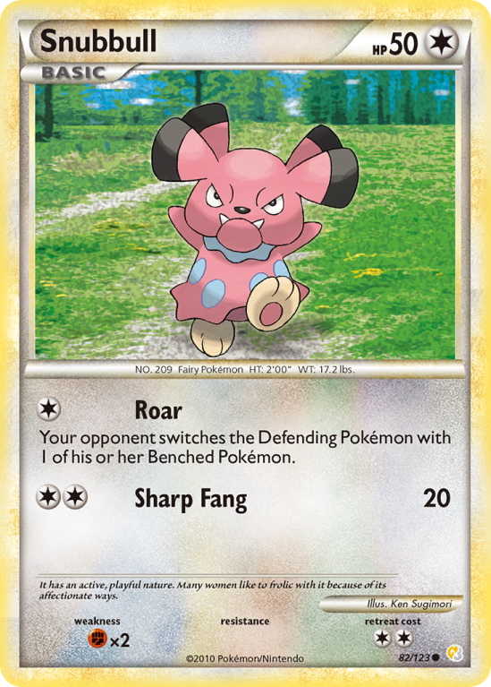 Snubbull 82/123 HeartGold & SoulSilver HeartGold & SoulSilver