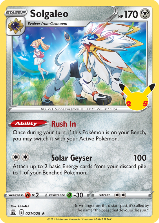 Solgaleo 21/25 Sword & Shield Celebrations