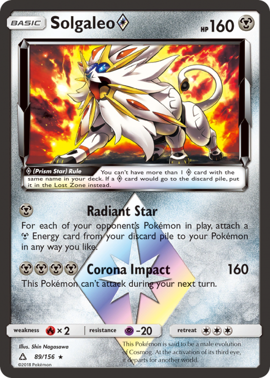 Solgaleo ◇ 89/156 Sun & Moon Ultra Prism