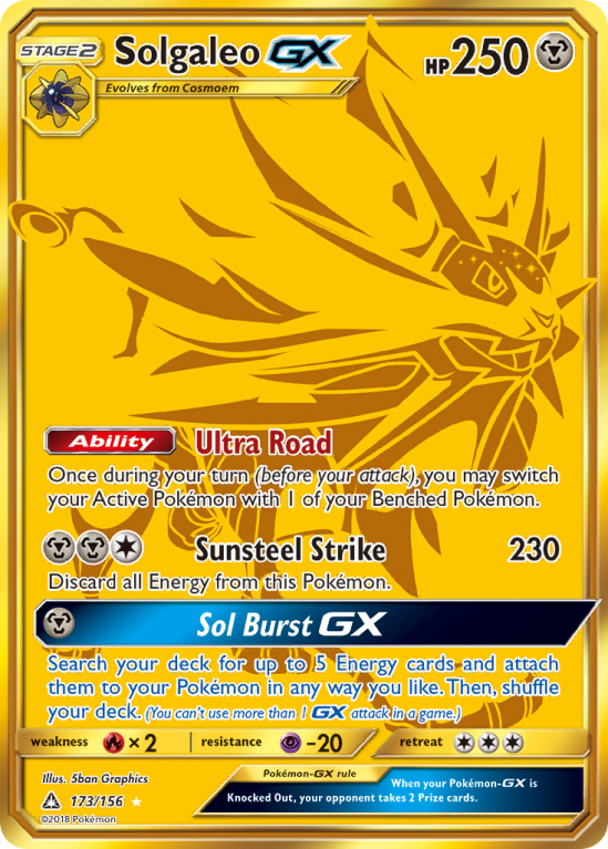 Solgaleo-GX 173/156 Sun & Moon Ultra Prism