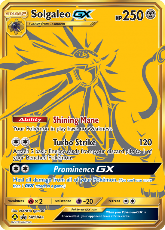 Solgaleo-GX SM104a/156 Sun & Moon SM Black Star Promos