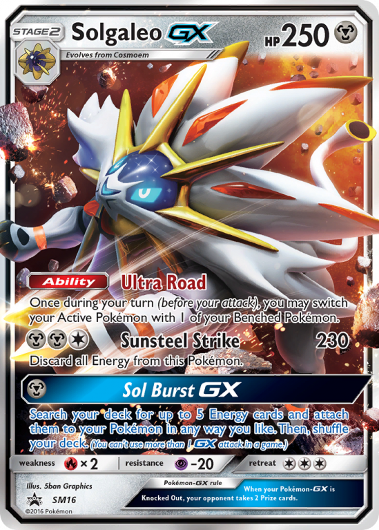 Solgaleo-GX SM16/156 Sun & Moon SM Black Star Promos