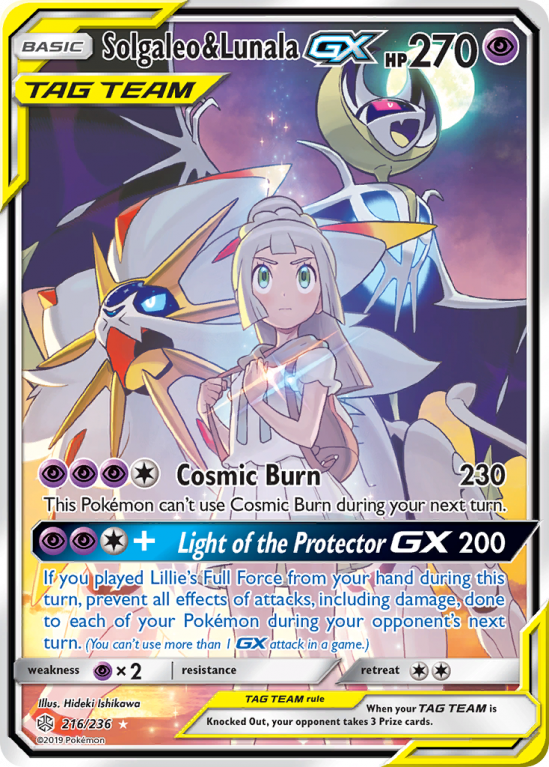 Solgaleo & Lunala-GX 216/236 Sun & Moon Cosmic Eclipse