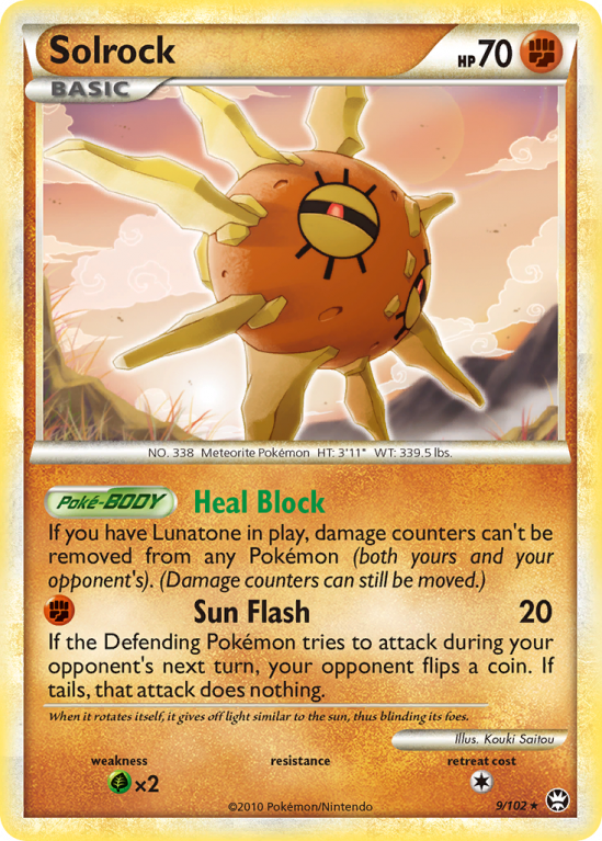 Solrock 9/102 HeartGold & SoulSilver HS—Triumphant