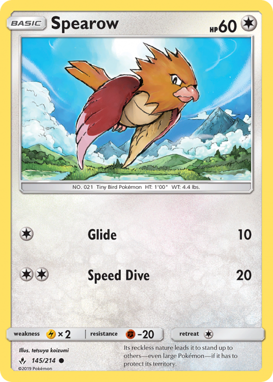 Spearow 145/214 Sun & Moon Unbroken Bonds