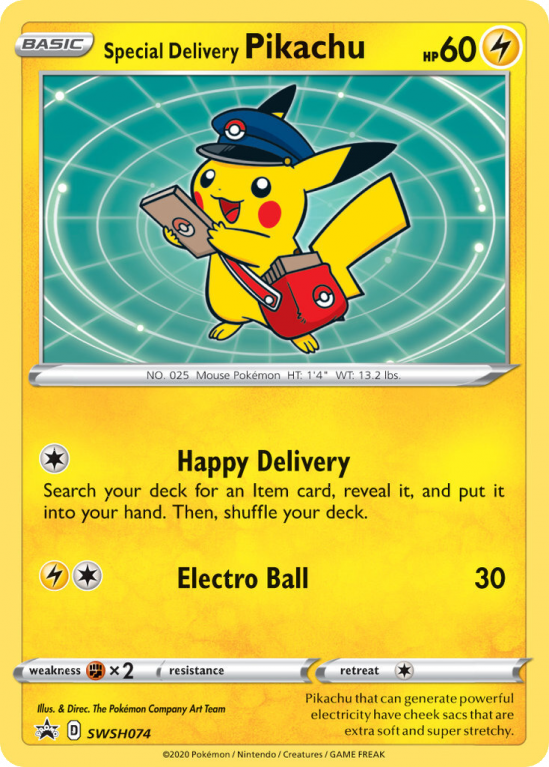 Special Delivery Pikachu SWSH074/103 Sword & Shield SWSH Black Star Promos