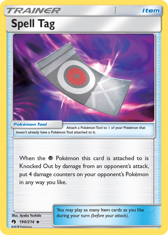 Spell Tag 190/214 Sun & Moon Lost Thunder