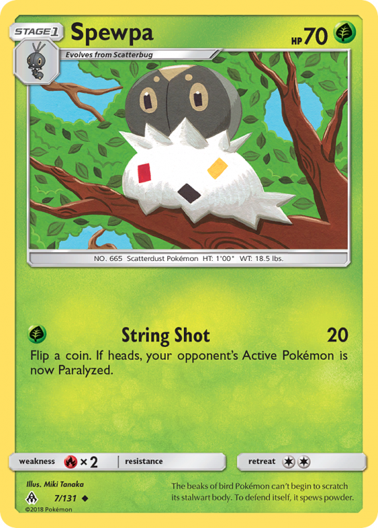 Spewpa 7/131 Sun & Moon Forbidden Light