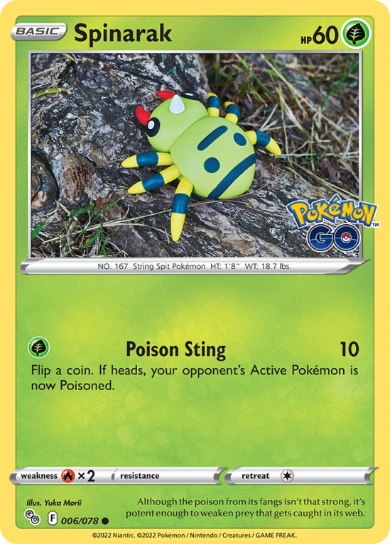 Spinarak 6/78 Sword & Shield Pokémon GO