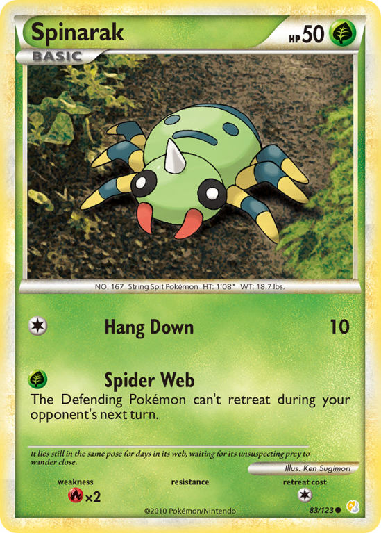 Spinarak 83/123 HeartGold & SoulSilver HeartGold & SoulSilver