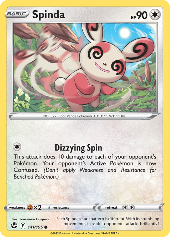Spinda 141/195 Sword & Shield Silver Tempest