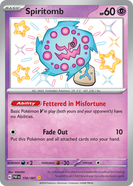 Spiritomb 158/91 Scarlet & Violet Paldean Fates