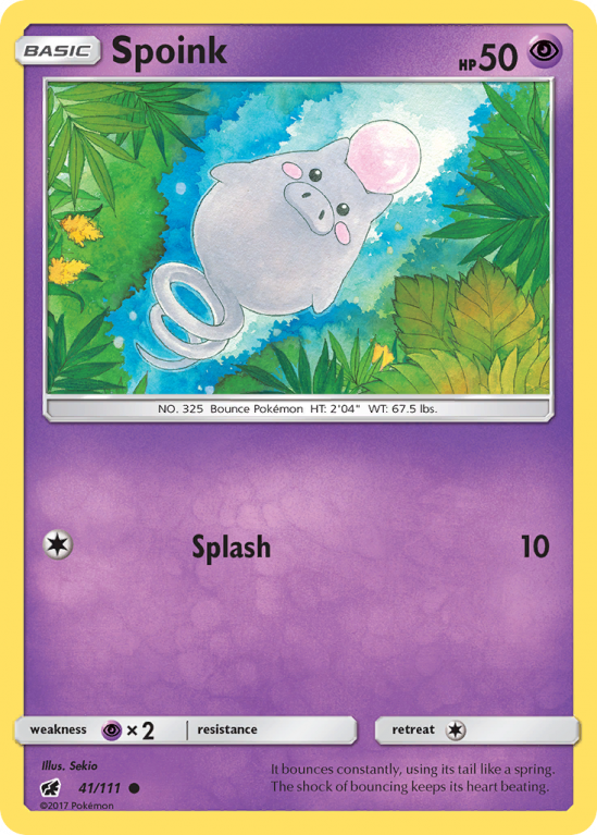 Spoink 41/111 Sun & Moon Crimson Invasion