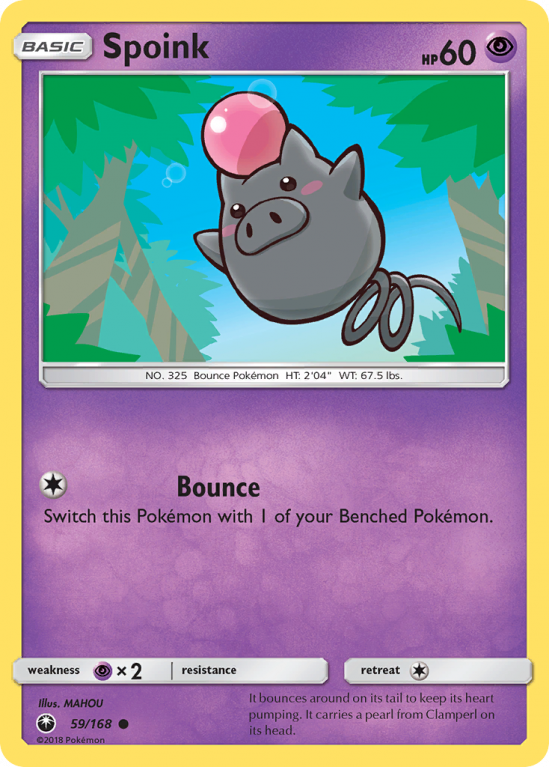 Spoink 59/168 Sun & Moon Celestial Storm