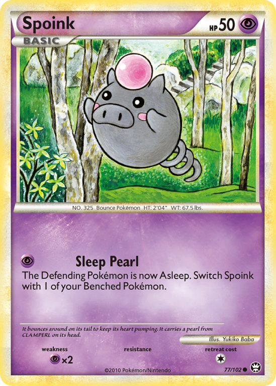 Spoink 77/102 HeartGold & SoulSilver HS—Triumphant