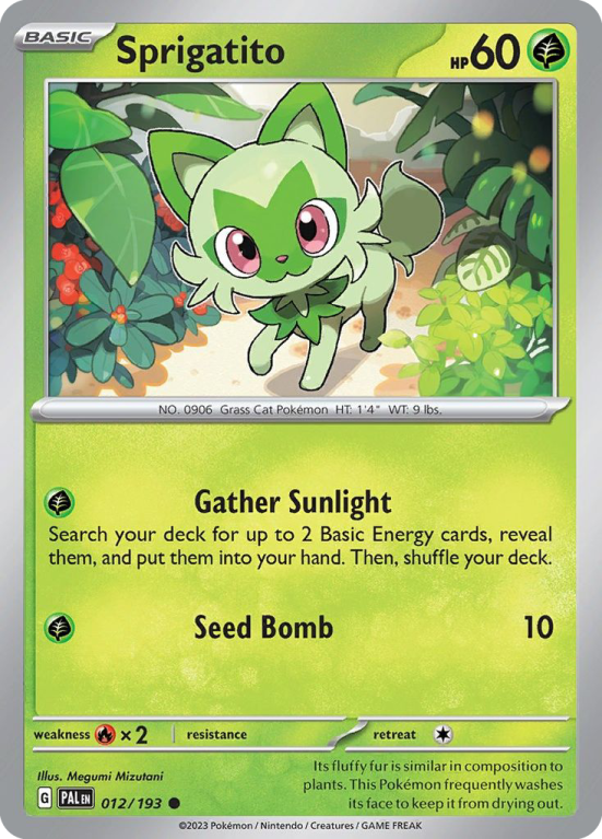 Sprigatito 12/193 Scarlet & Violet Paldea Evolved