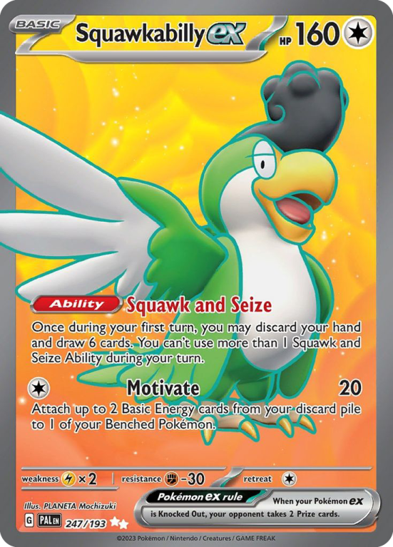 Squawkabilly ex 247/193 Scarlet & Violet Paldea Evolved